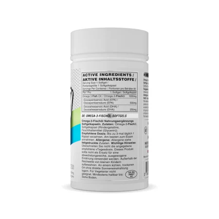 Naughty Boy Omega 3 Softgels - Nutritional Information