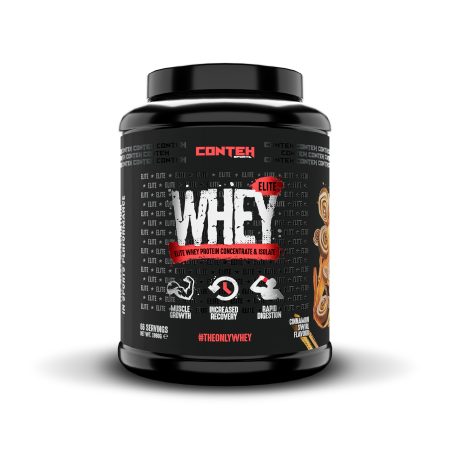Conteh Sports Whey_Elite_White Cinnamon Swirl - Front of Tub